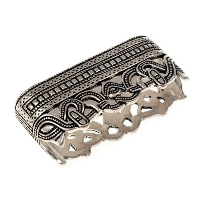 Angelsächsische Scheide Fitting, Versilbert 1 Angelsächsische Scheide Fitting, Versilbert