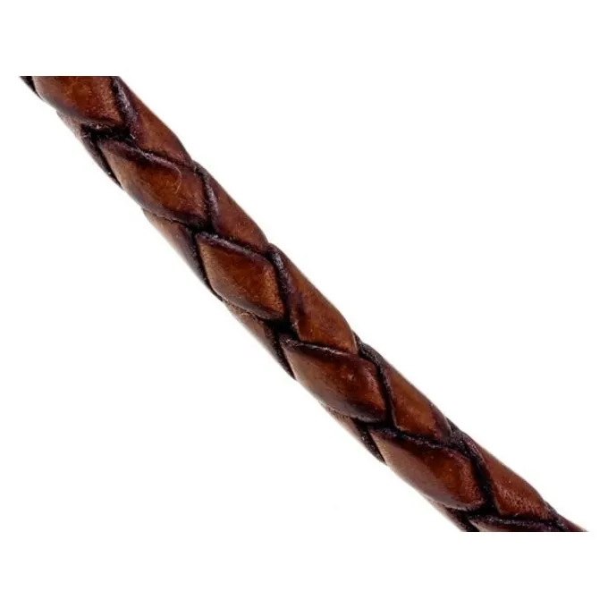 Geflochtene Lederband Braun 3 Mm X 1 M 2 Geflochtene Lederband Braun 3 Mm X 1 M – Bild 2