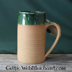 Historischer Bierkrug Aus Ton, 1.0l Mit Holzdeckel -Celtic Web Merchant Geschaft historischer bierkrug aus ton 10l mit holzdeckel 1